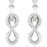 Hyperbola Infinity Rhodium Plated Drop Earrings