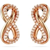 Hyperbola Infinity Rose Gold-Tone Plated Stud Earrings