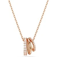 Hyperbola Rose Gold Mixed Cuts Necklace