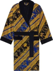 I Love Baroque Bathrobe Size XXL Colour: Black/Blue I Love Baroque Bathrobe Size XXL Colour: Black/Blue