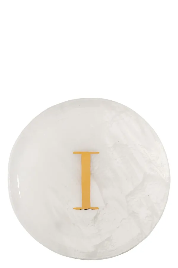 Marble-Effect Glass Side Plate