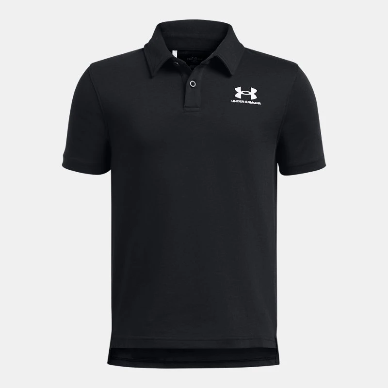 Icon Boys Polo Black / White YLG (59 in)