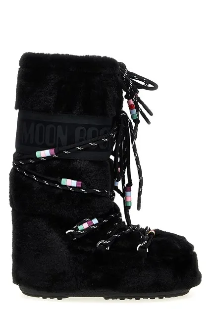 Icon Fauux Fur boots - Black