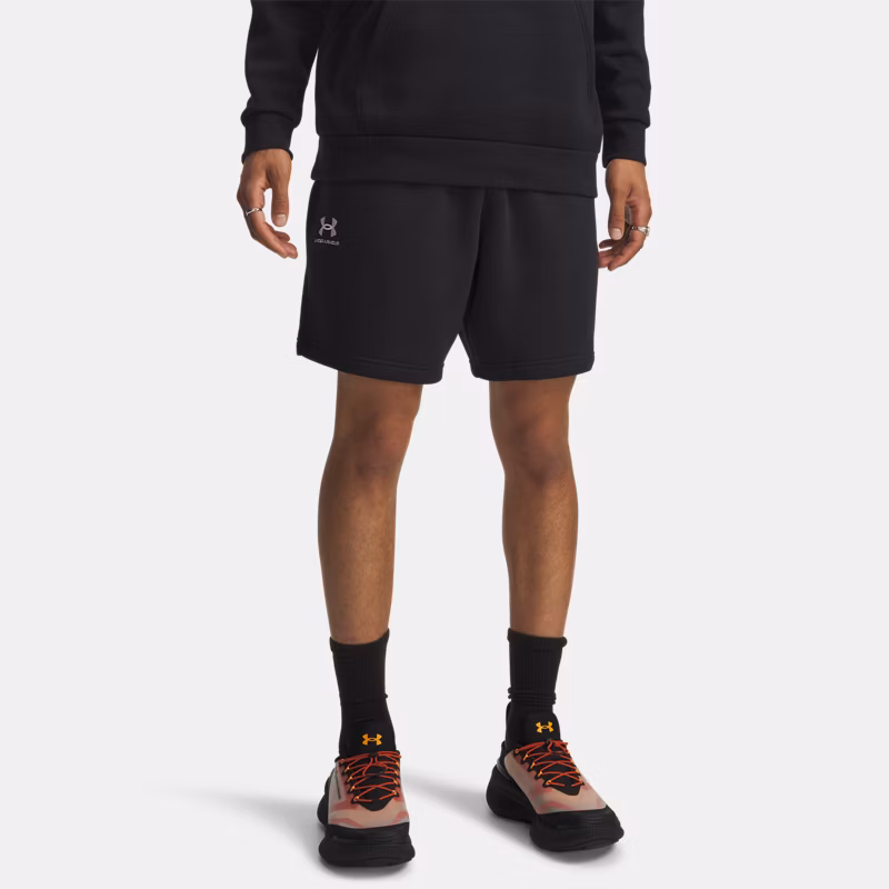 Icon Fleece Mens 775" Shorts Black / White M