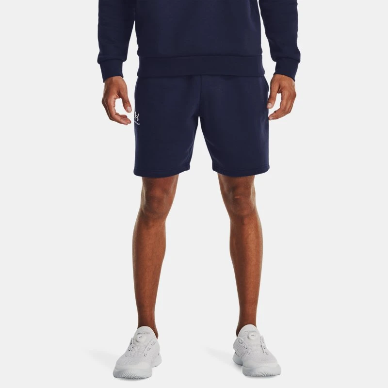 Icon Fleece Mens Shorts Midnight Navy / White Blue