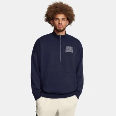 Icon Heavyweight Terry Mens Oversized ? Zip Midnight Navy / Summit White Blue