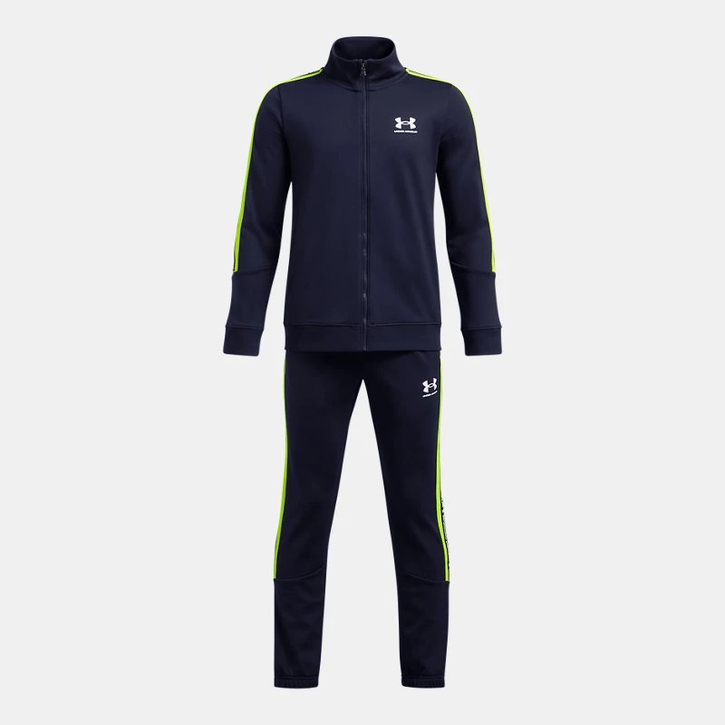 Icon Knit Boys Tracksuit Midnight Navy / High Vis Yellow / White YLG (59 in) - Blue