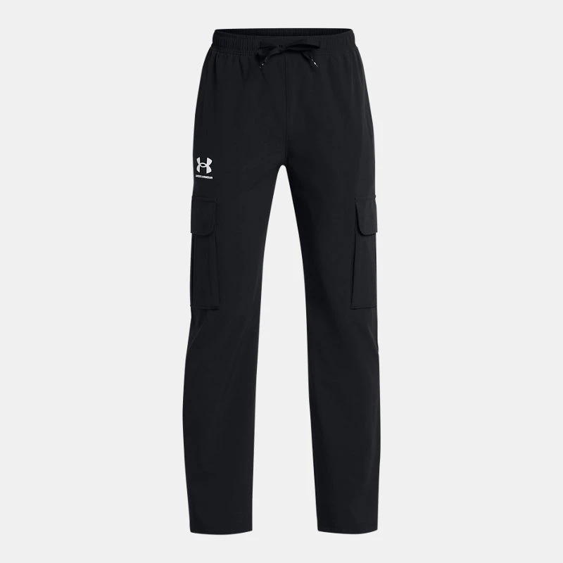 Icon Woven Boys Pants Black / White YLG (59 in)