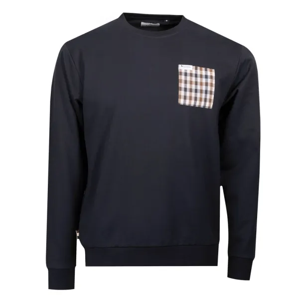 Iconic Check Pocket Crewneck Sweat