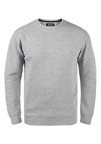 IDBronn Men's Crew Neck Sweatshirt, Grey mix (914), XXXL