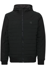 IDPario Men's Quilted Winter Jacket with Hood Regular Fit, Black (999), L