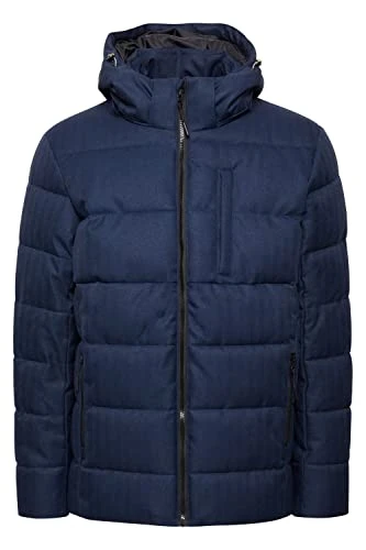 IDPiulio 15714MM Men's Quilted Winter Jacket Size L Navy (400), Navy (400), L