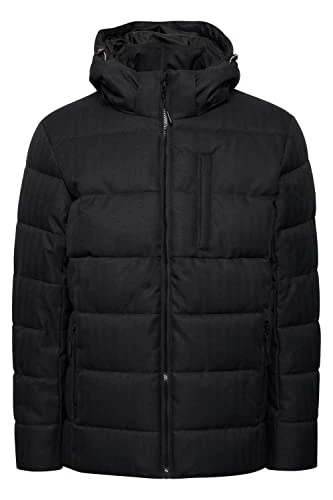 IDPiulio - 15714MM Men's Quilted Winter Jacket Size XL Colour: Black (999), Black (999), XL