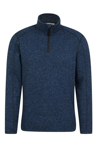 Idris Mens Half-Zip Fleece - Microfleece, Anti-Pill, Breathable, Lightweight Sweatshirt - Best for Spring Summer, Camping, Outdoors, Travelling & Hiking Navy XL