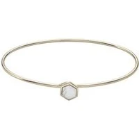 Idylle Gold Marble Hexagon Bangle Bracelet