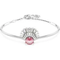 Idyllia Rhodium Plated Pink Shell Pink Bangle