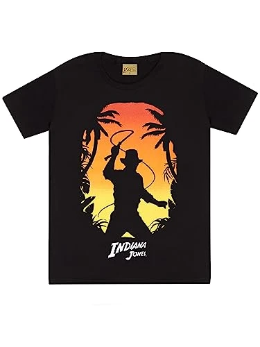 Indiana Jones T-Shirt | Movie T Shirts for Men | Mens Indiana Jones T Shirt | Official Indiana Jones Merchandise | XX-Large Black