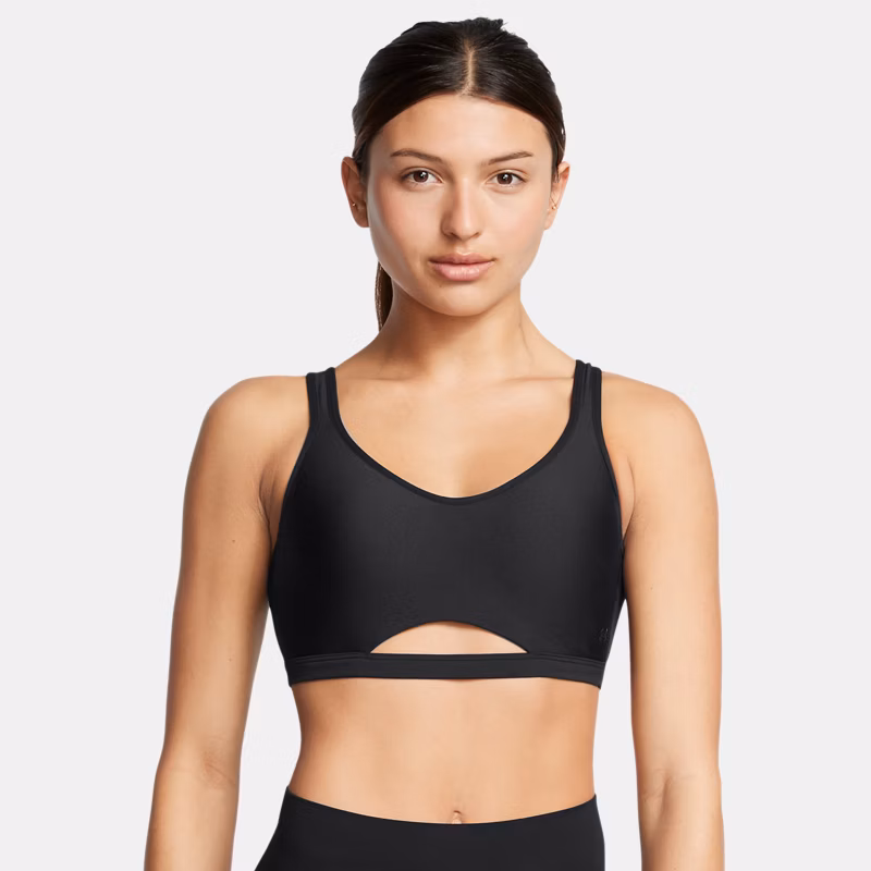 Infinity Low Mesh WoMens Sports Bra Black / Black L D-DD