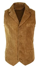 Infinity Mens Real Suede Leather Tan Brown Black Smart Casual Gilet Waistcoat Vintage Retro Infinity Mens Real Suede Leather Tan Brown Black Smart Casual Gilet Waistcoat Vintage Retro