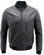 Infinity Men's Retro Black Varsity 100% Nappa Leather Bomber Jacket 4XL Infinity Men's Retro Black Varsity 100% Nappa Leather Bomber Jacket 4XL