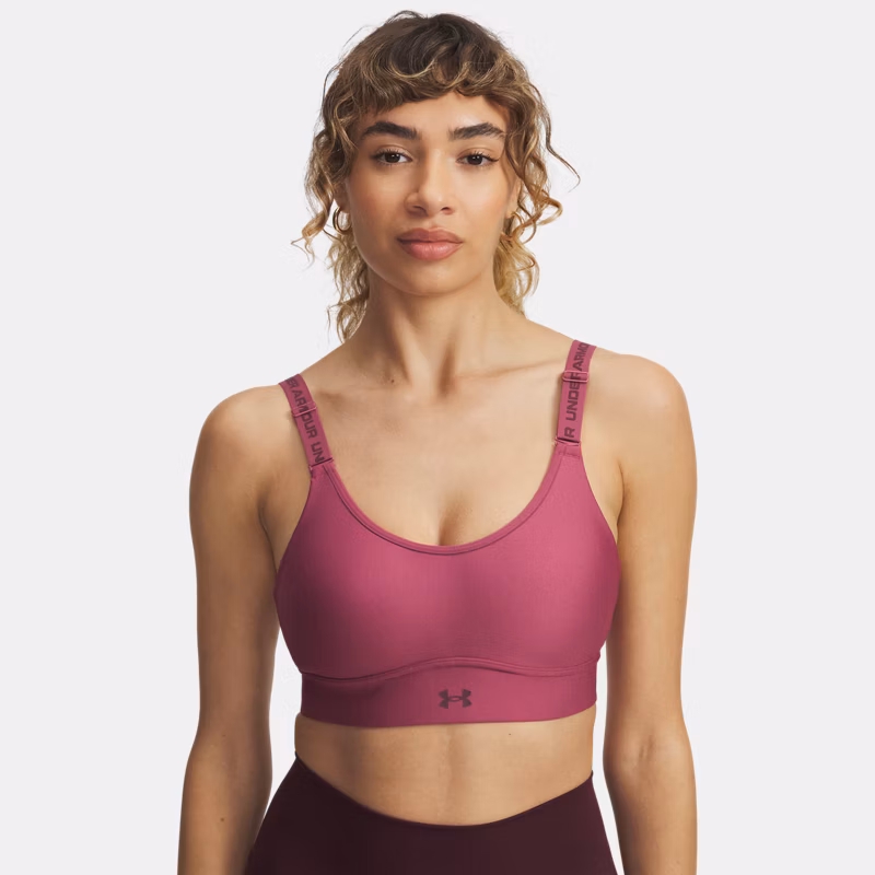 Infinity Womens Mid Sports Bra Fuchsia Dusk / Dark Maroon A-C - Red