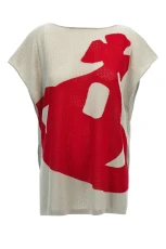 Intarsia Pixel Orb Beach Cotton Top Intarsia Pixel Orb Beach Cotton Top