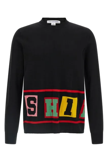 Intarsia sweater - Black