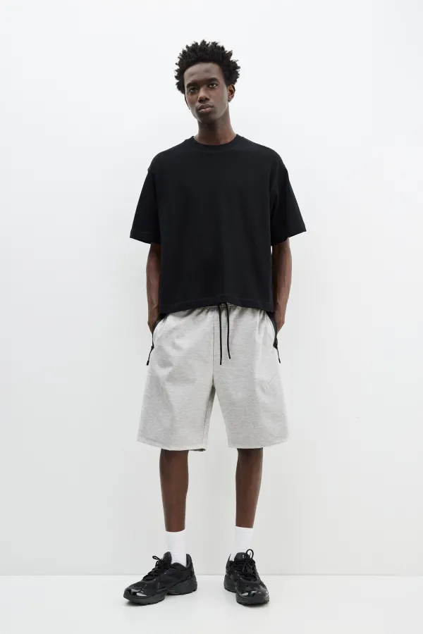 Interlock Jogger Bermuda Shorts - Grey marl