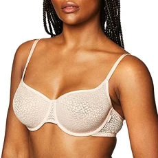 Intimates Women's Modern Lace Unlined Demi Bra, Beige (Pink Rosewater Q), 34B