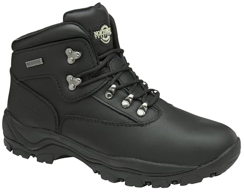 Inuvik Men's Hiking/Walking Leather Waterproof High Rise Boots (Black, numeric_7)