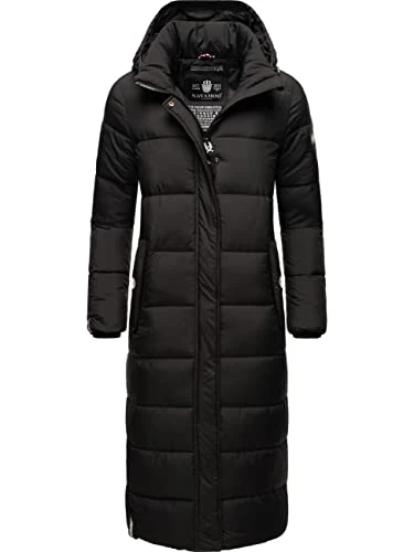 Isalie Women's Winter Coat Quilted Coat Oversized with Removable Hood XS-XXL, black, XXL