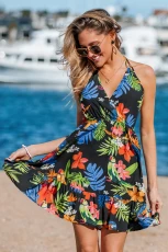 Island Affair Tropical Mini Dress - Multi