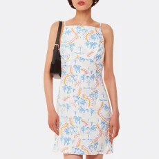 Ivory Rainforest Linen Blend Dress - Cream