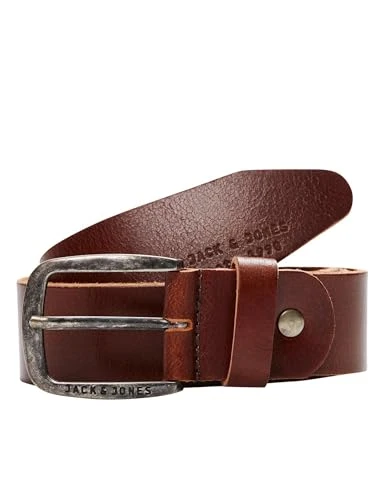 Jack and Jones Jacpl Leather Belt Mens Gents Black Coffee 95