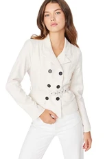 Jacket - Beige - Fitted