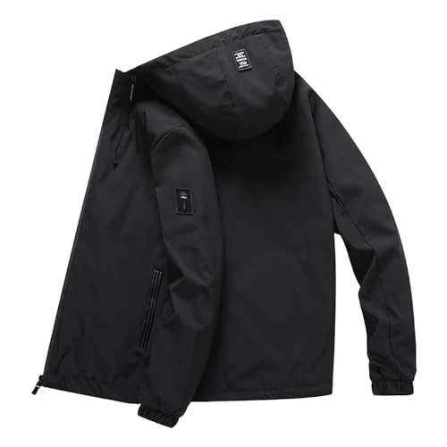jackets-for-men-uk: Mens Jacket Hiking-Winter Waterproof Jackets: Padded Outdoor Coat Softshell Heated Warm Coats Full Zip Work Jacket
