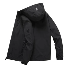 jackets-for-men-uk: Mens Jacket Hiking-Winter Waterproof Jackets: Padded Outdoor Coat Softshell Heated Warm Coats Full Zip Work Jacket