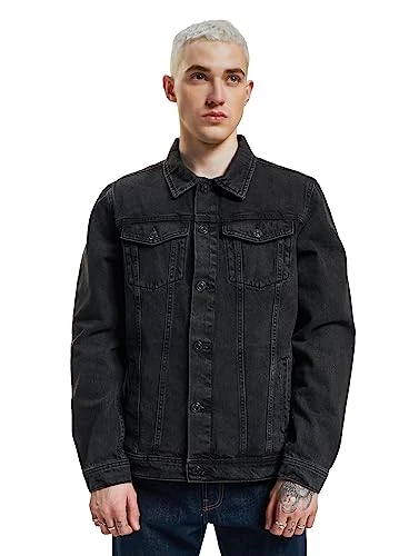 JACK&JONES Men's JJIJEAN JJJACKET MF 255 NOOS Jacket, Black Denim, M