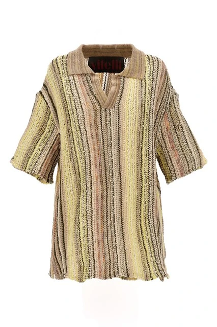 Jacquard knit polo shirt Multicolor Size