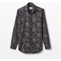 Jacquard Stoned Skulls Shirt, L