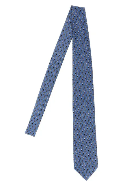 Jacquard tie - Blue
