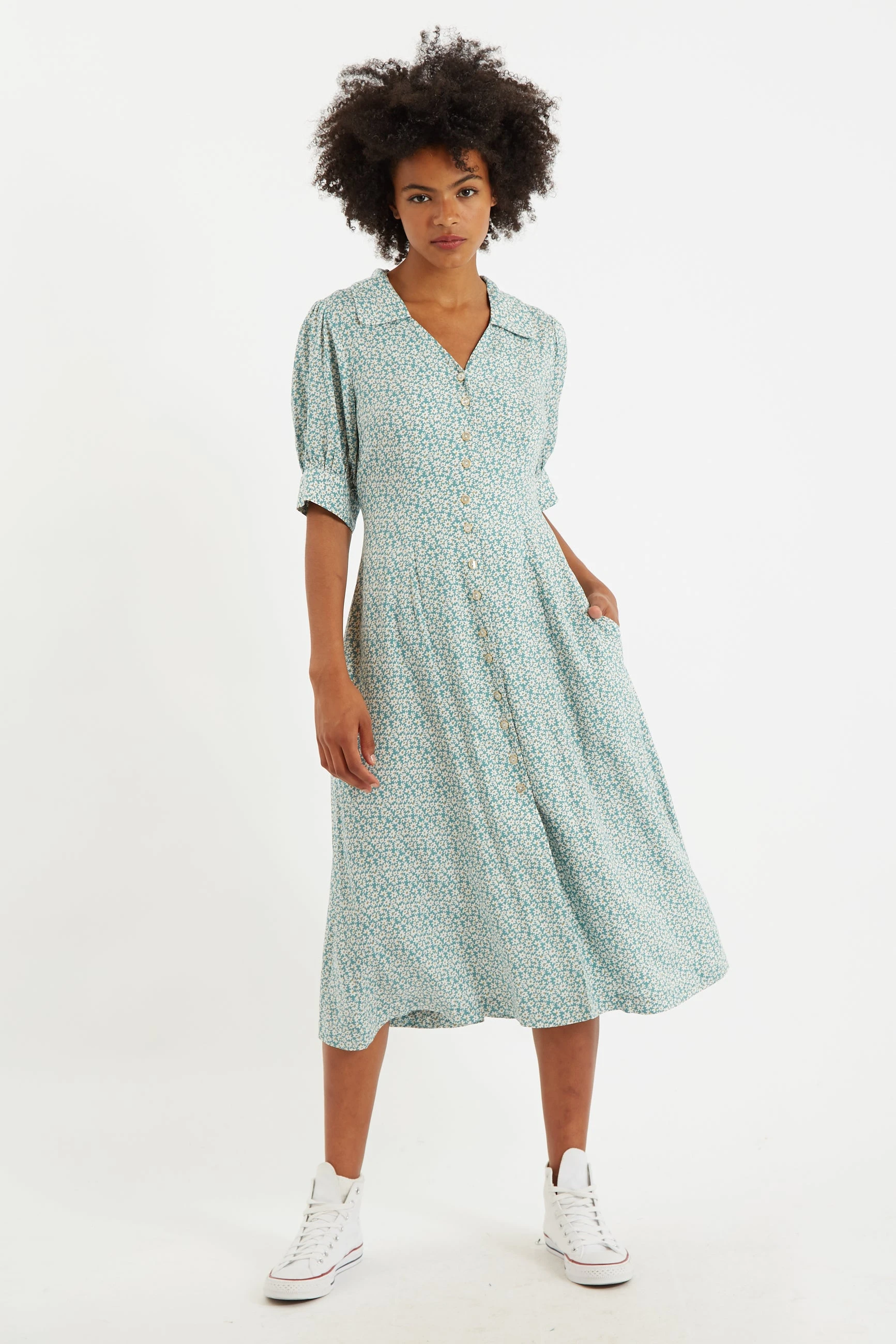 Jadi Dazzler Midi Dress - Green