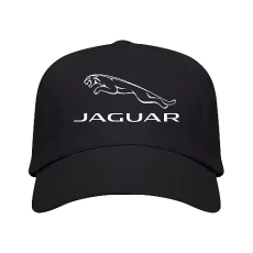 Jaguar Logo Cap Man Black 5 Panels 100 Cotton 340 g/m², Black/White, One Size