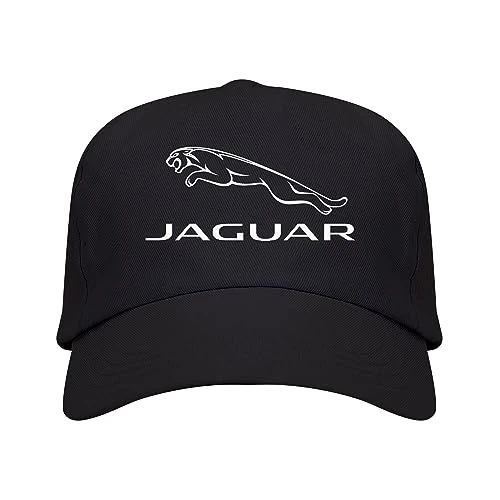 Jaguar Logo Cap Man Black 5 Panels 100 Cotton 340 g/m², Black/White, One Size