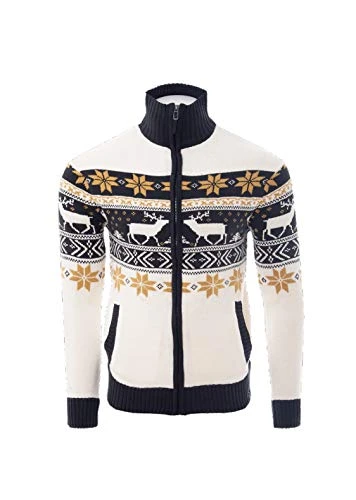 James Derby Mens Christmas Jumper Xmas/Reindeer Stag Nordic Stag Festive Christmas Jumper/Cardigans/