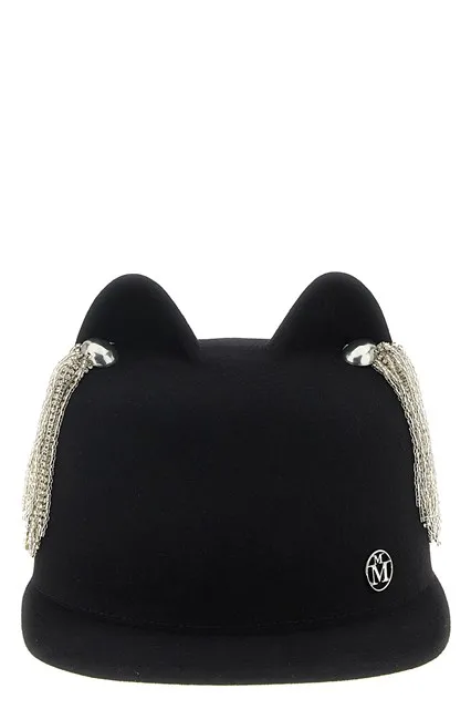 Jamie hat with crystals - Black