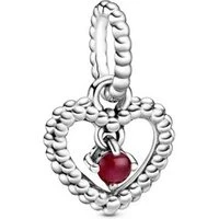 January Birthstone Heart Charm