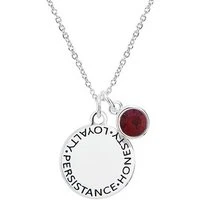 January Birthstone Necklace - Silver