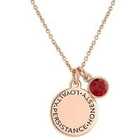 January Birthstone Rose Gold Necklace