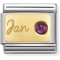 January Garnet Birthstone Charm